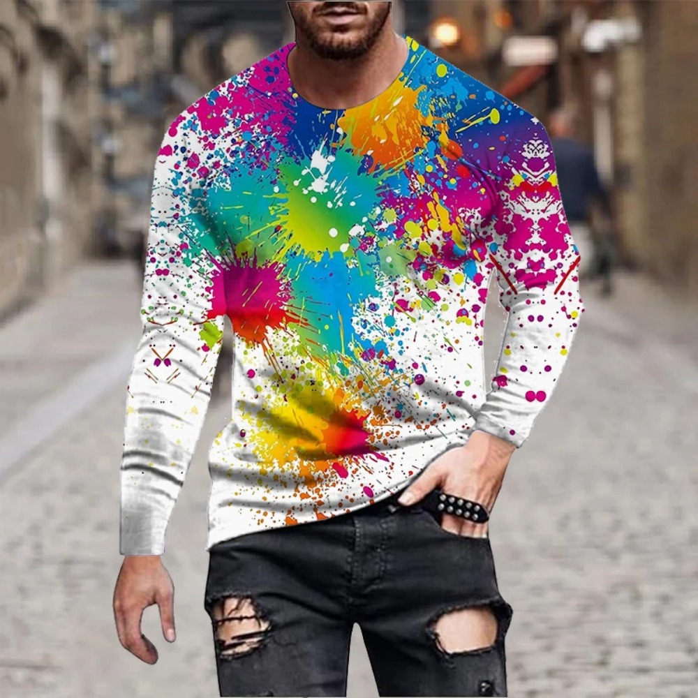 Men'S Fashion Trends 2025 - Мужская футболка с длинным рукавом с