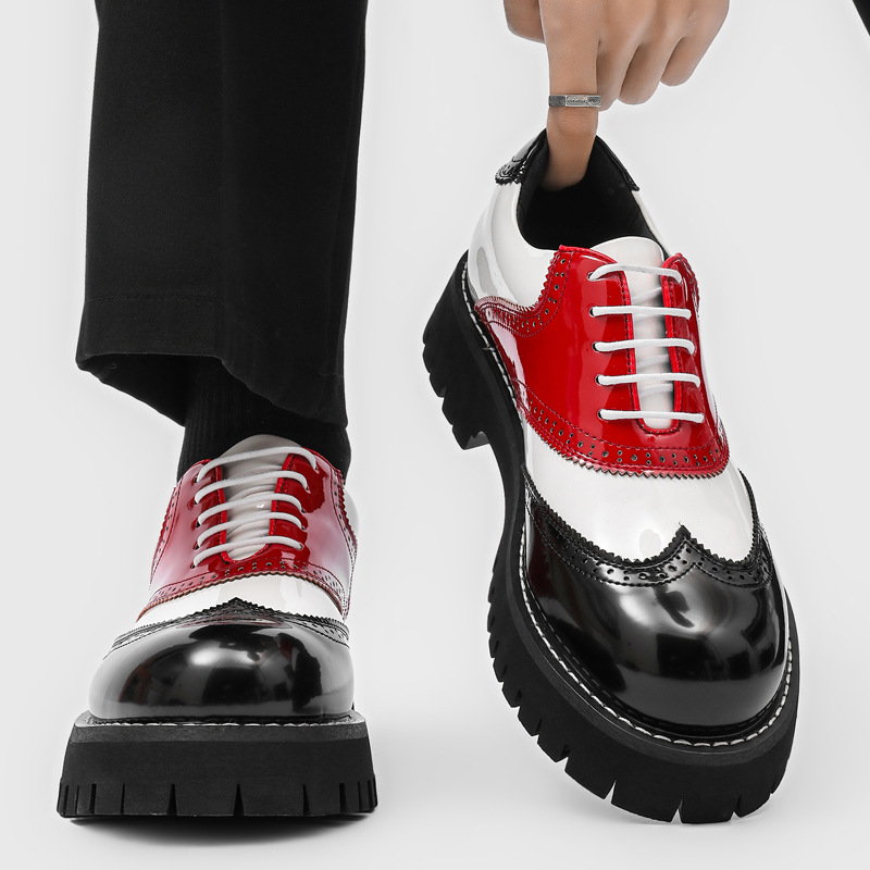 Oxford Shoes Brogue - Мужская модная обувь в стиле хип-хоп,