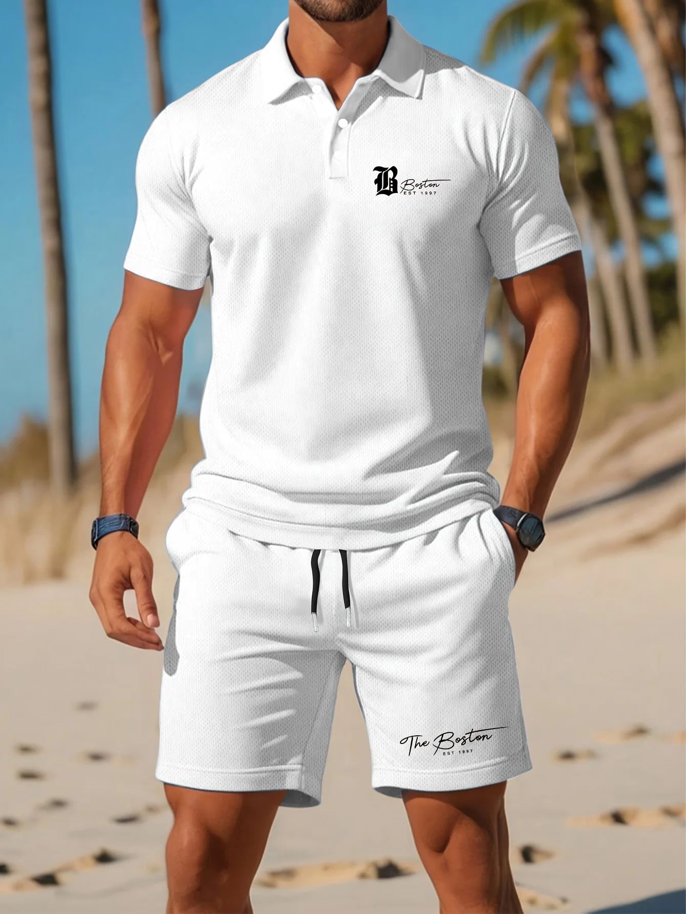 Men'S Fashion Polo Shirt - Летний новый мужской комплект поло: повседневный