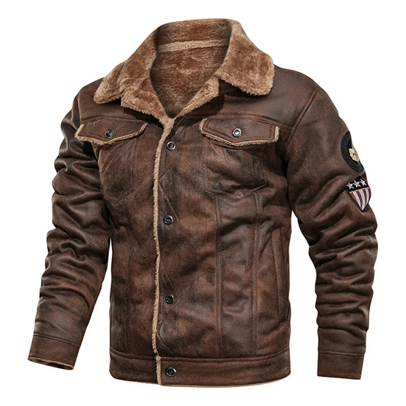 Bomber Jacket Men - Зимняя мужская куртка-бомбер, мотоциклетная повседневная мужская