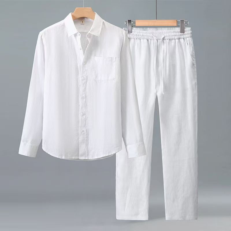 Men'S Fashion Trousers - Комплект (рубашка + брюки) 2026: летняя