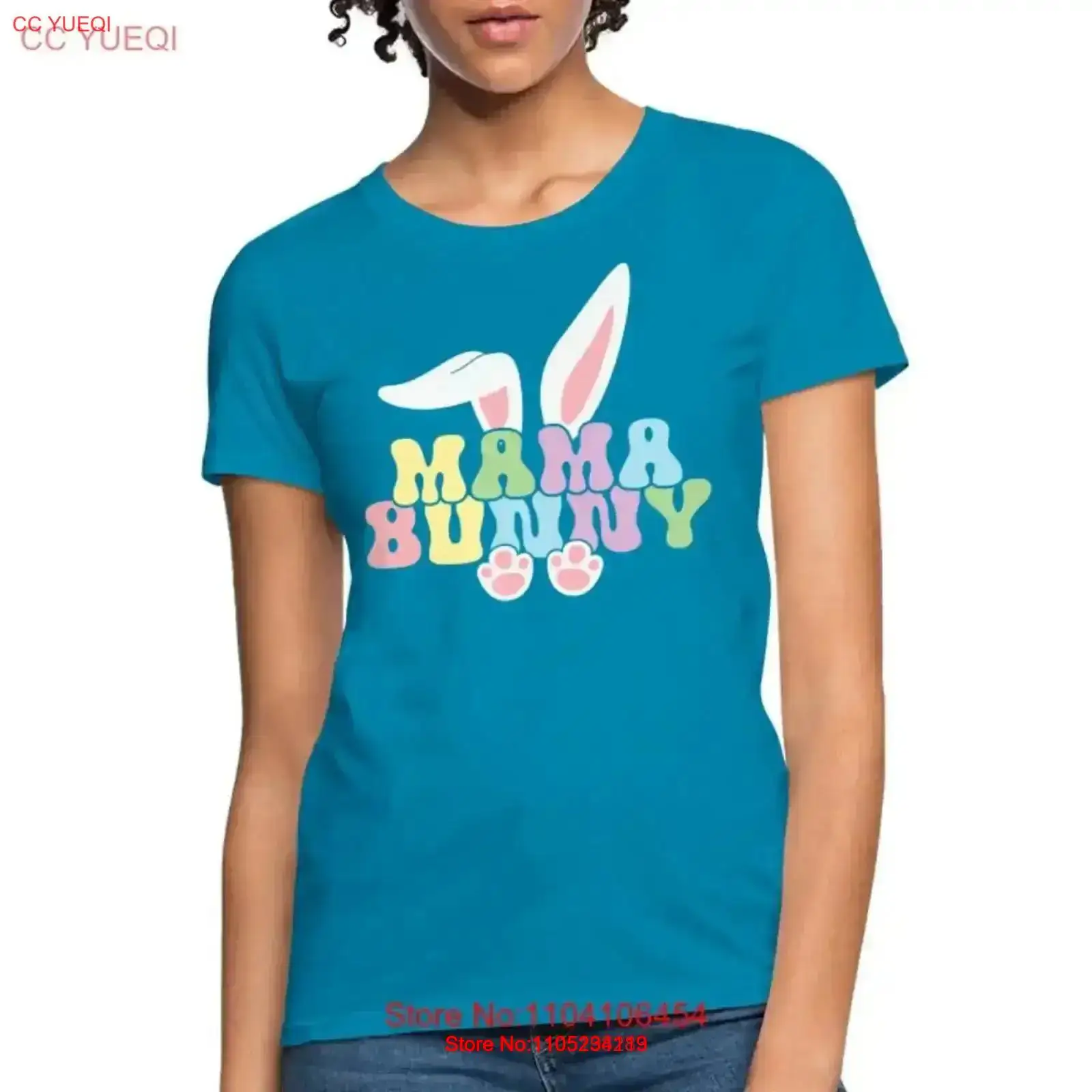 Men'S Fashion Easter - Женская футболка Mama Bunny, пасхальная винтажная