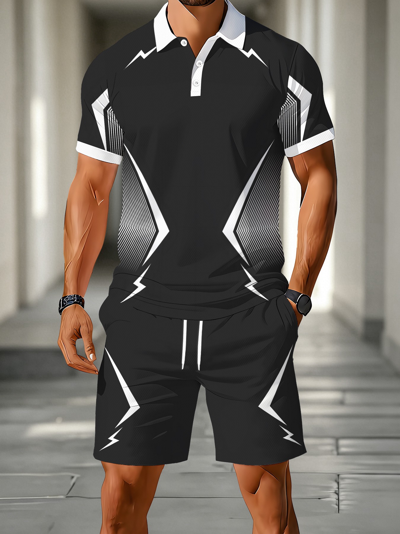 Men'S Fashion Polo Shirt - Летний мужской комплект поло 2026 для