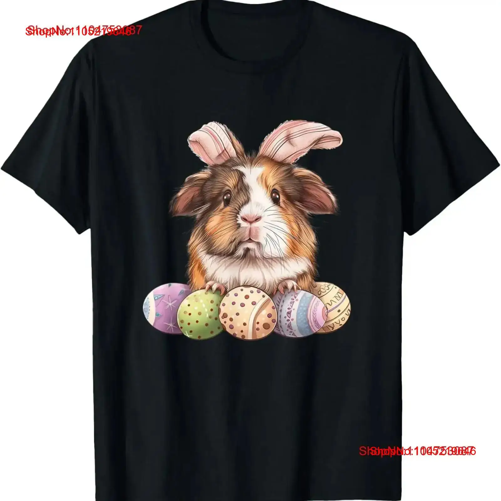 Men'S Fashion Easter - Милая морская свинка, пасхальные яйца, корзина