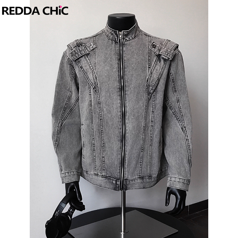 Bomber Jacket Men - ReddaChic 2000-х годов, потертая мужская джинсовая