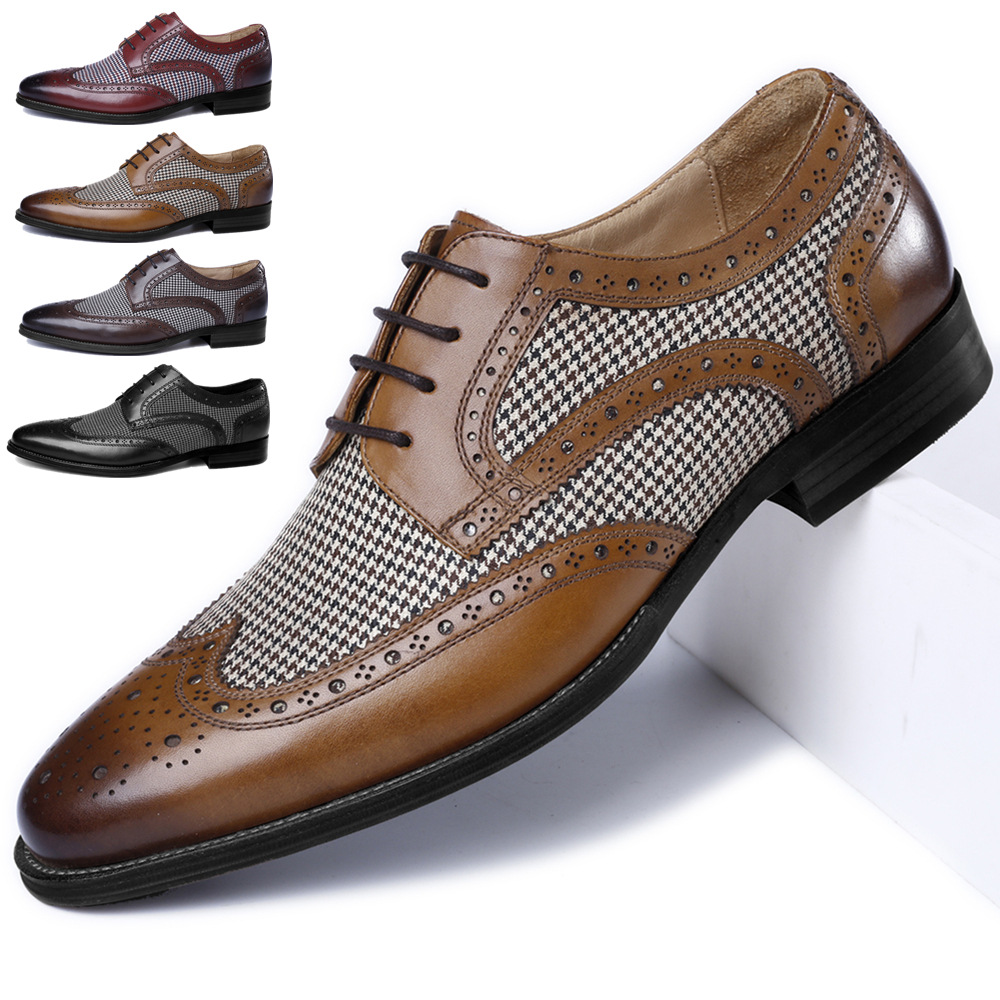 Oxford Shoes Brogue - Мужские туфли оксфорды из мягкой джинсовой