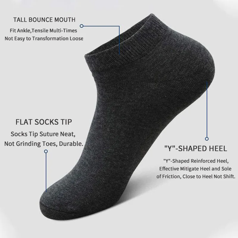 5 пар унисекс повседневных одн – обзор и цена Socks Ankle Men
