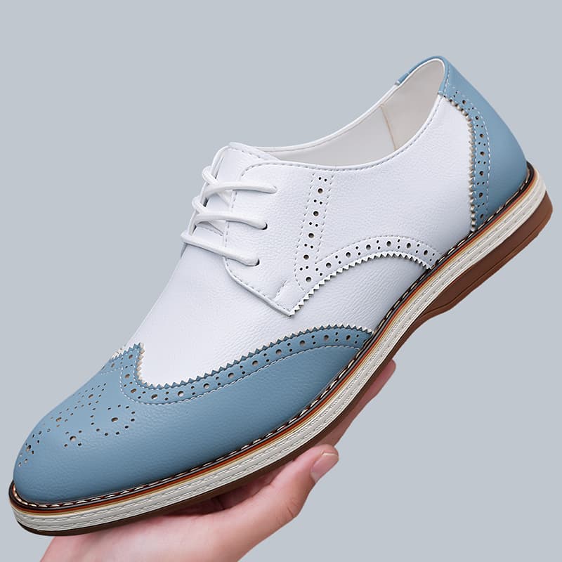 Мужские белые и синие двухцвет – обзор и цена Oxford Shoes Brogue