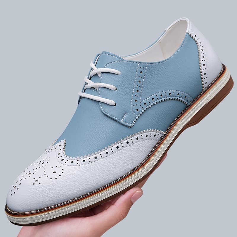 Мужские белые и синие двухцвет – обзор и цена Oxford Shoes Brogue