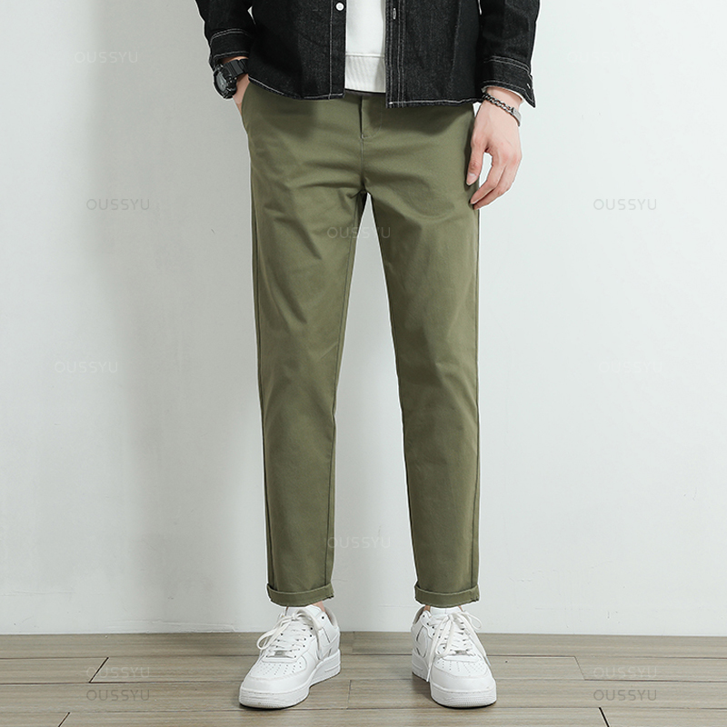 Осенние мужские брюки-чинос цв – обзор и цена Men'S Fashion Khaki Pants
