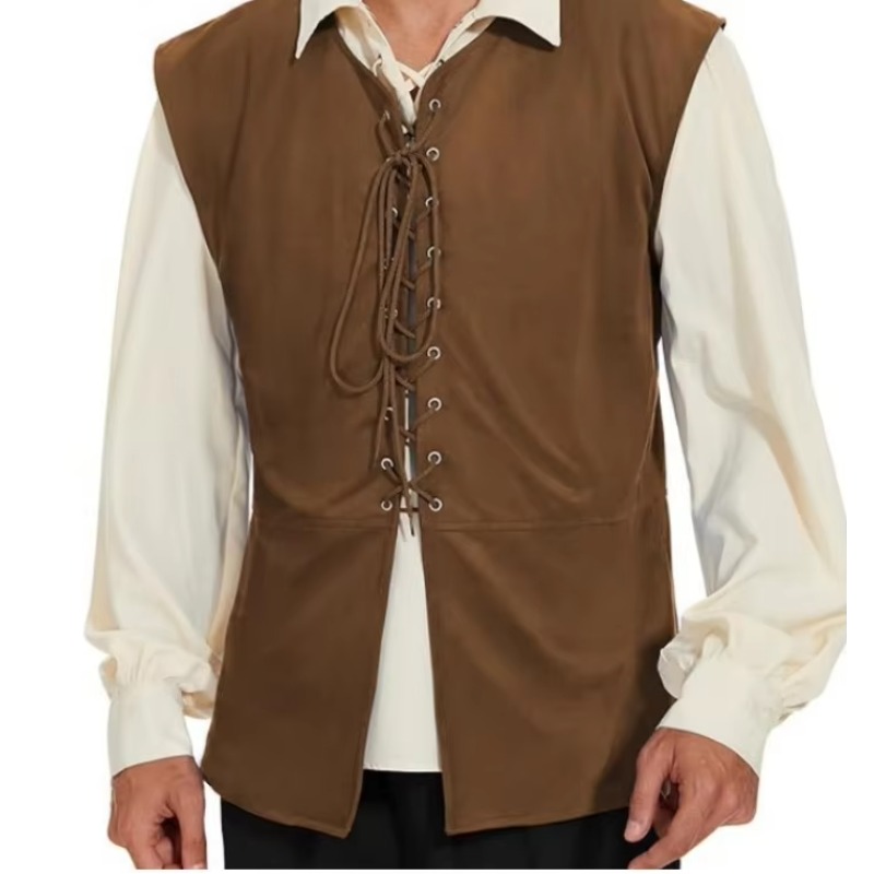 Мужской свободный замшевый жил – обзор и цена Mens Fashion Vest