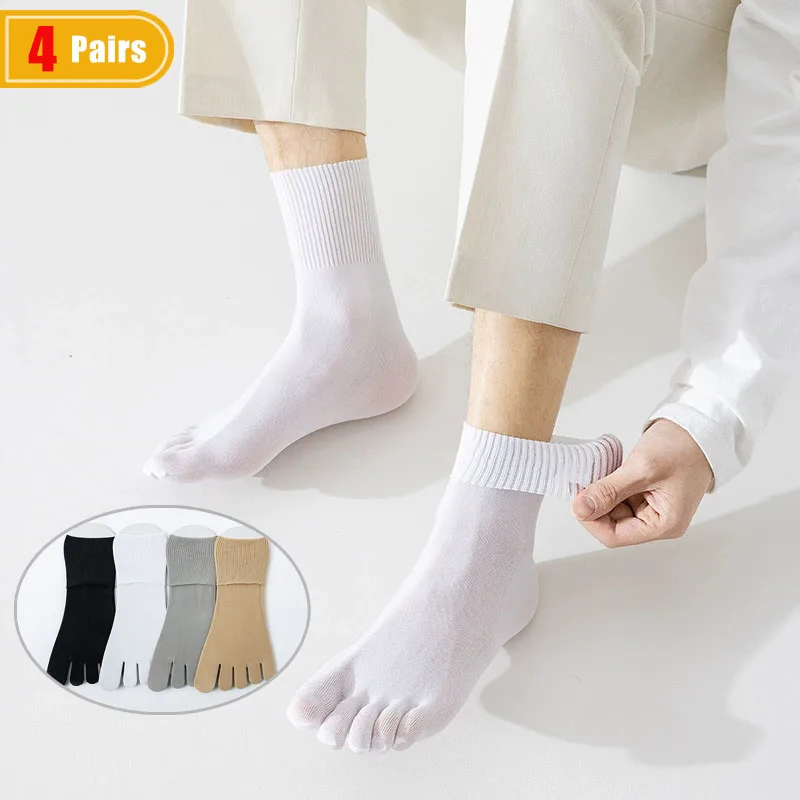 4 пары летних тонких носков с  – обзор и цена Socks Ankle Men